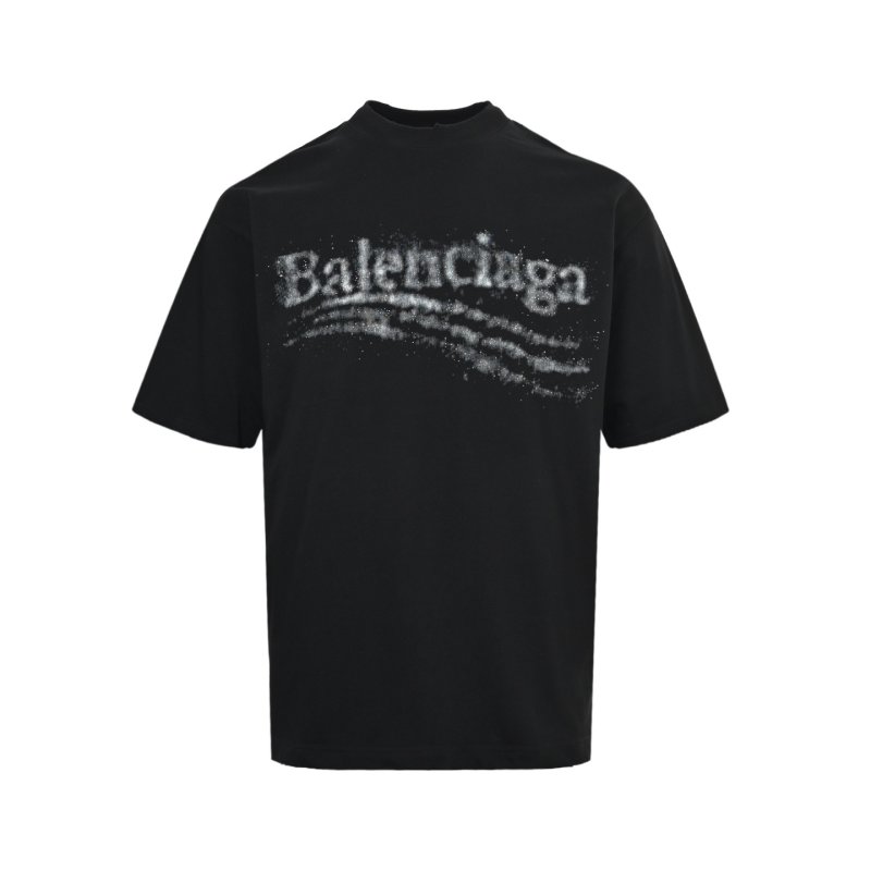 Balenciaga Distressed Graffiti Black T-Shirt view