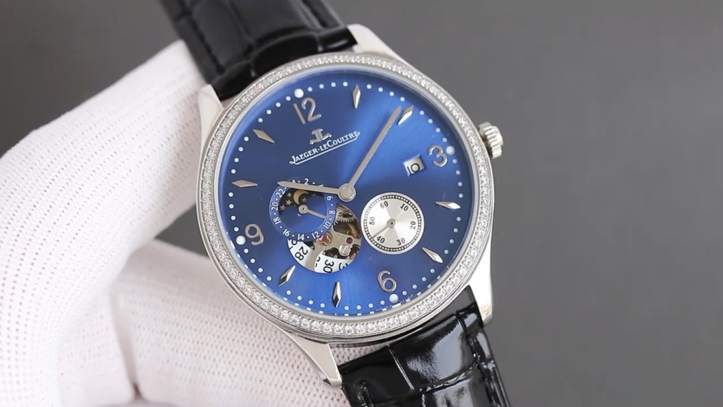 Jaeger-LeCoultre Master Tourbillon Blue Dial Diamond Bezel Watch
