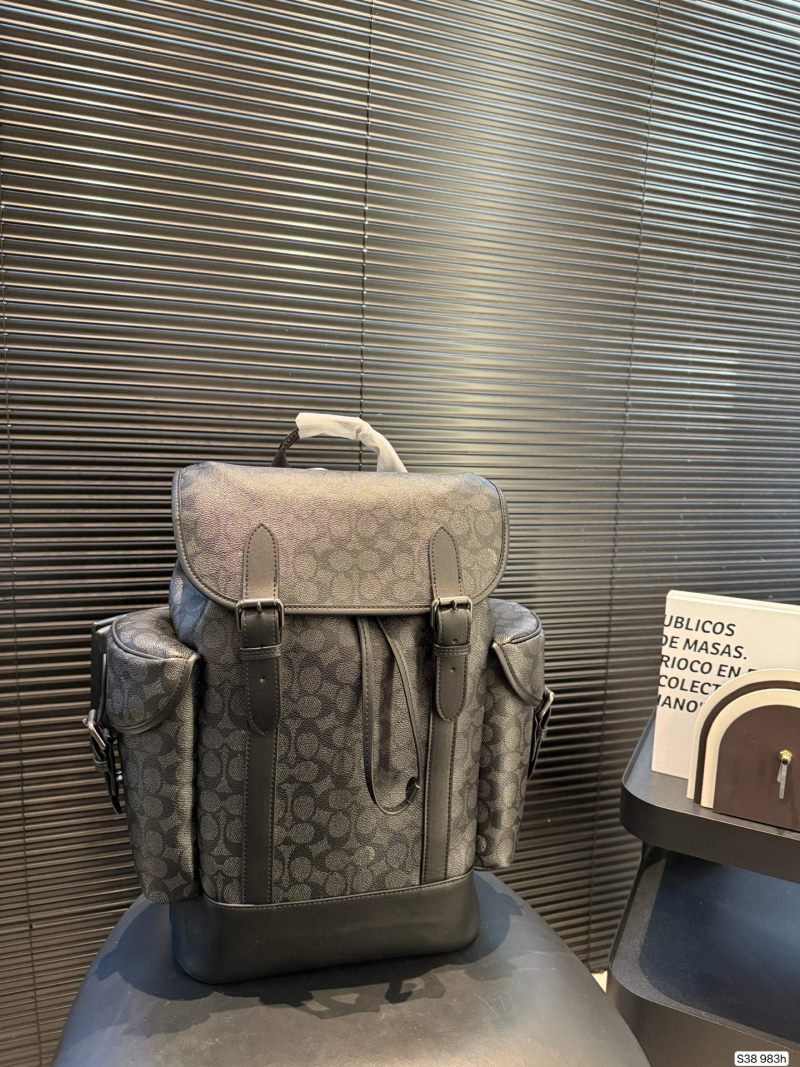 Coach Hitch Classic Monogram Backpack - Grey