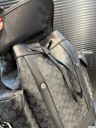 Coach Hitch Classic Monogram Backpack - Grey view 7