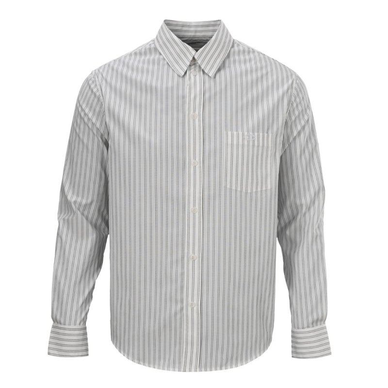 Dior Striped Button-Up Shirt White Blue view