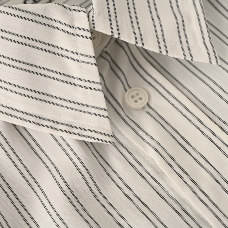 Dior Striped Button-Up Shirt White Blue view