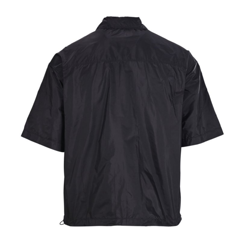 Prada Black Short-Sleeve Nylon Shirt Jacket view