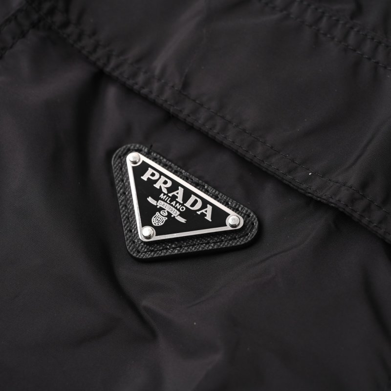 Prada Black Short-Sleeve Nylon Shirt Jacket view