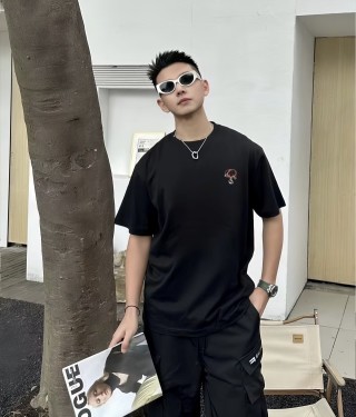 Black Embroidered Logo T-Shirt view 3