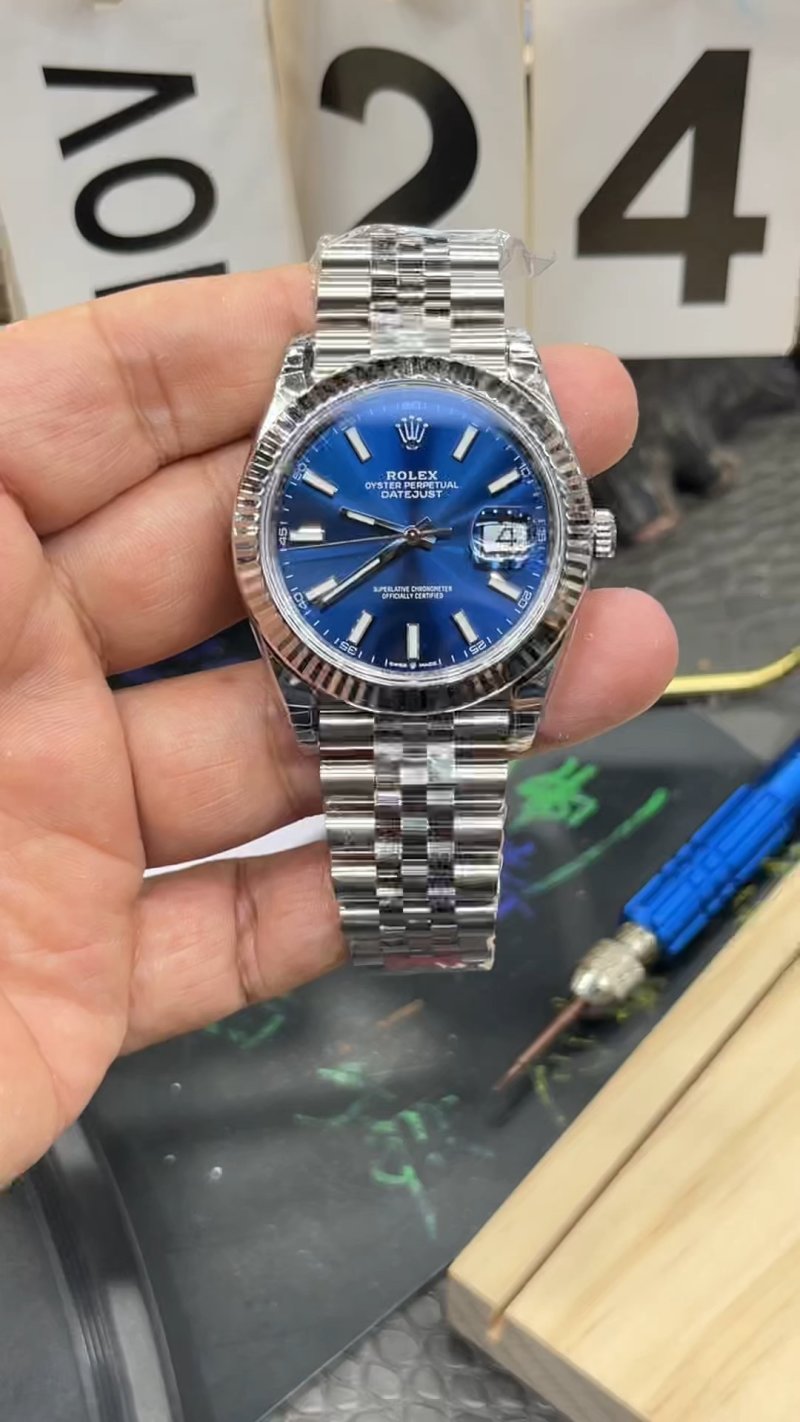 Rolex Datejust 41mm Blue Dial Steel Watch