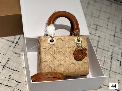 Dior Lady Diorquake Quilted Beige Handbag