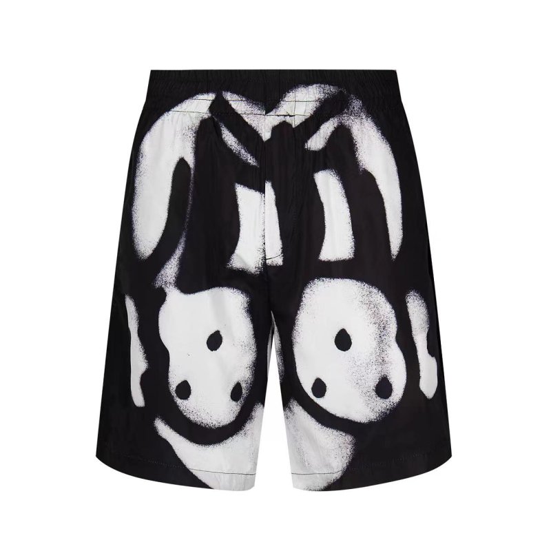 Givenchy Black Graphic Shorts with Face Print view
