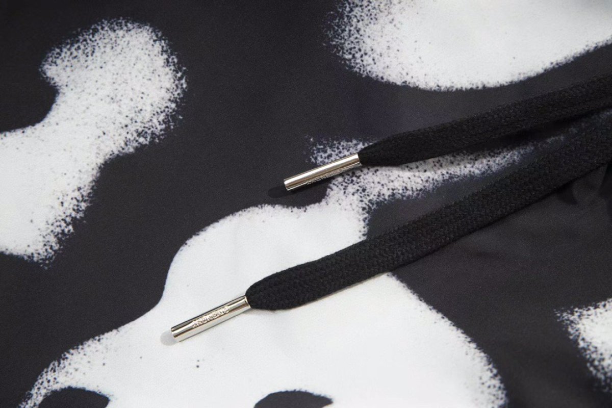 Givenchy Black Graphic Shorts with Face Print view