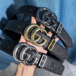 Gucci GG Marmont Black Leather Belt with Silver Buckle view 8