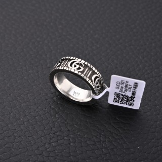 Gucci Double G Silver Band Ring view 4