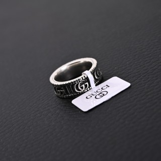 Gucci Double G Silver Band Ring view 5