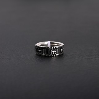Gucci Double G Silver Band Ring view 6