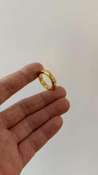 Gold-Tone Textured Band Ring