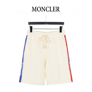 Moncler Tricolor Tape Logo Embroidery Shorts - Black