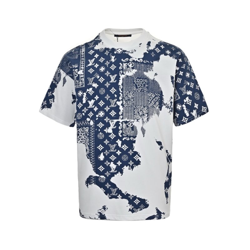 Louis Vuitton Monogram Blue & White Tie-Dye T-Shirt view
