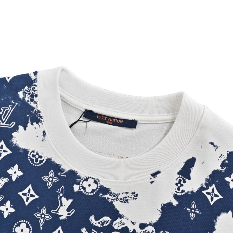 Louis Vuitton Monogram Blue & White Tie-Dye T-Shirt view