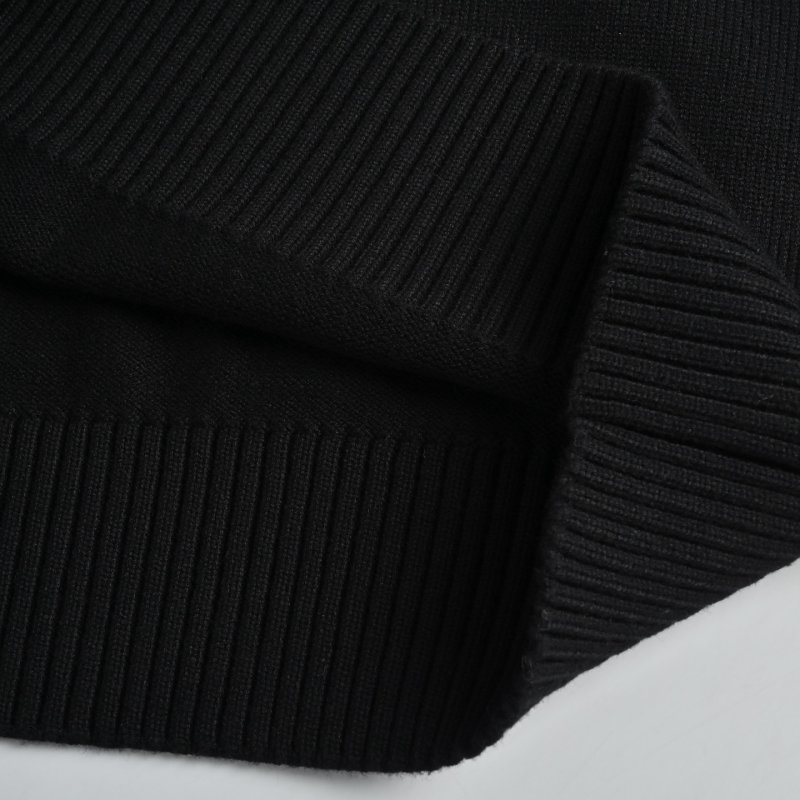 Essentials Black Heart Knit Sweater Cream Logo view