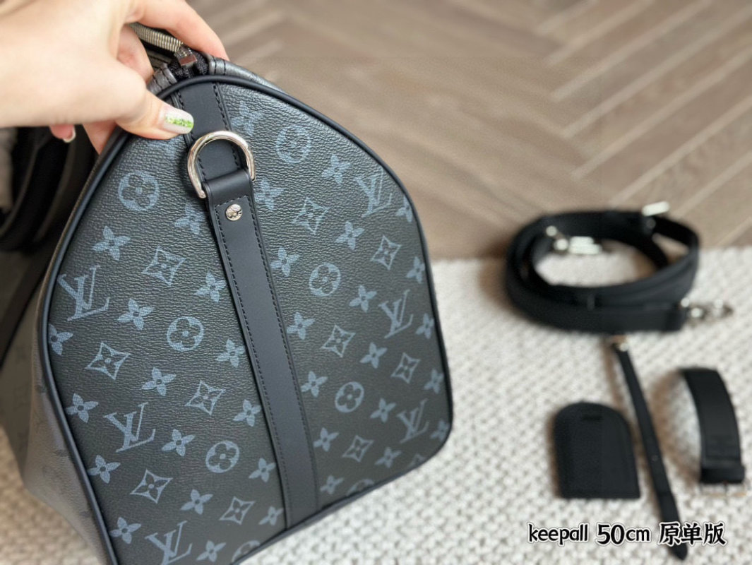 Louis Vuitton Keepall 50cm Monogram Travel Bag Grey view