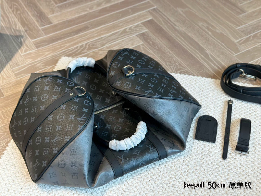 Louis Vuitton Keepall 50cm Monogram Travel Bag Grey view