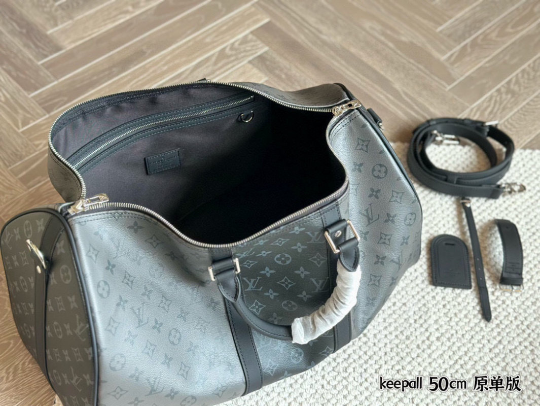 Louis Vuitton Keepall 50cm Monogram Travel Bag Grey view