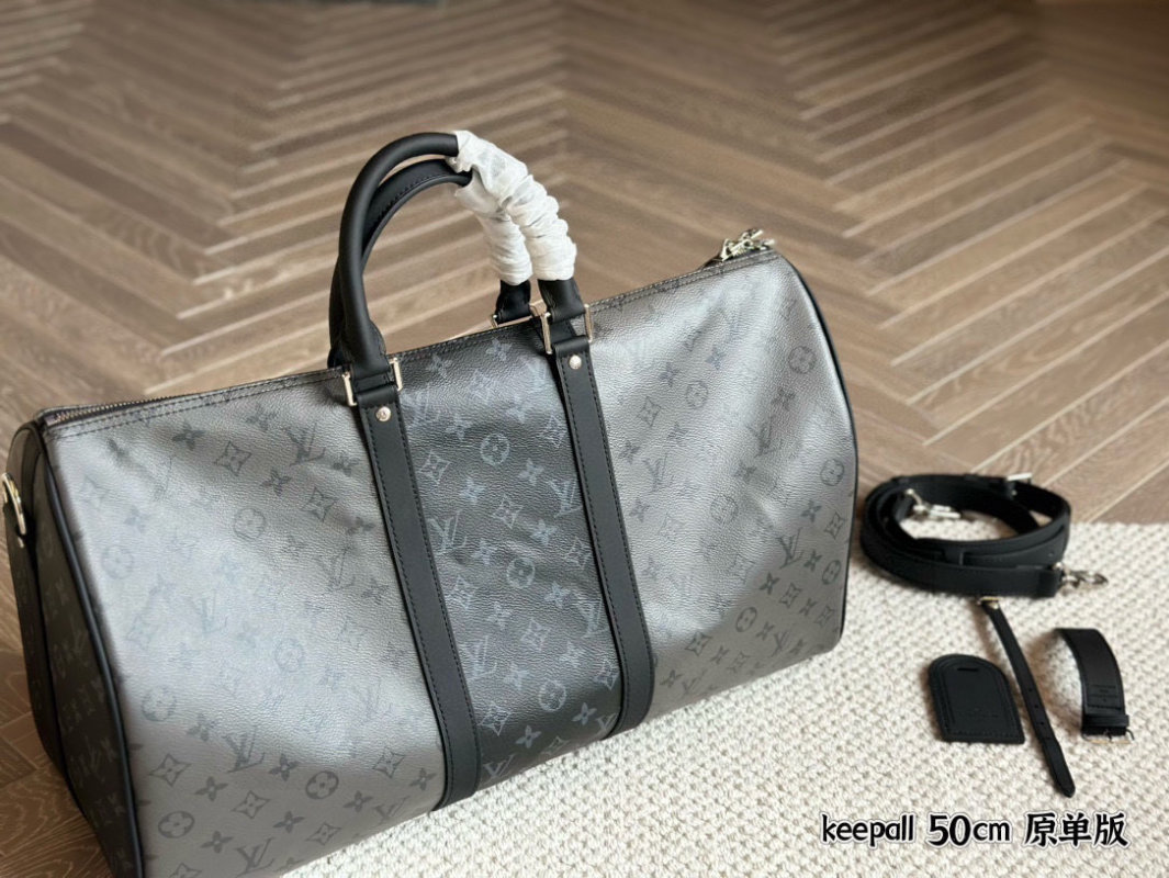 Louis Vuitton Keepall 50cm Monogram Travel Bag Grey view