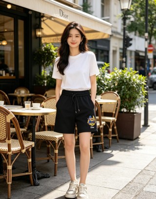 Dior Black Logo Embroidered Shorts view 5