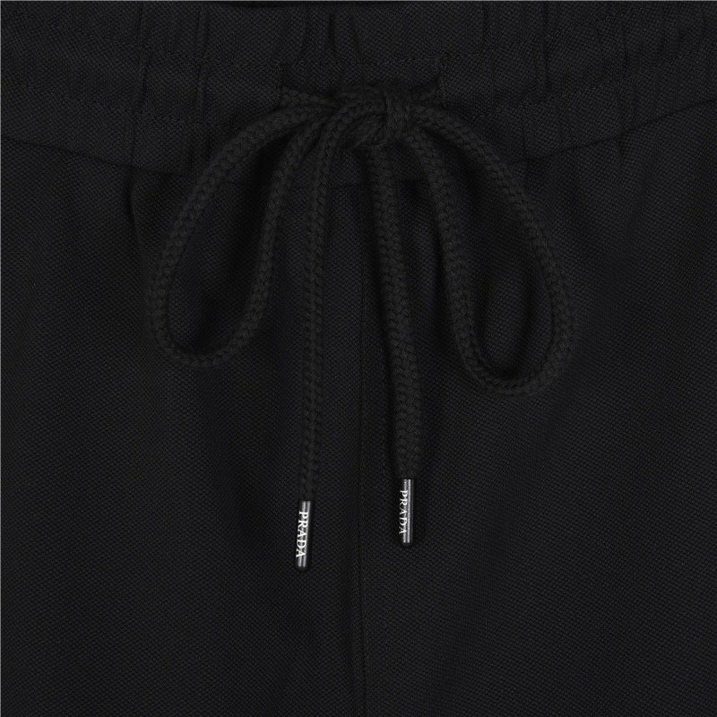 Nike Black Shorts with White Stripe and Red Accent view