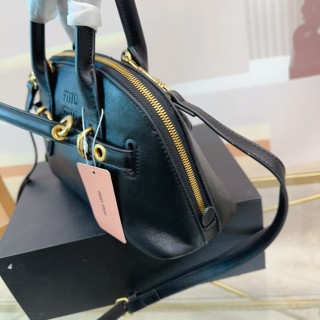 Miu Miu Shell Black Leather Handbag view 5