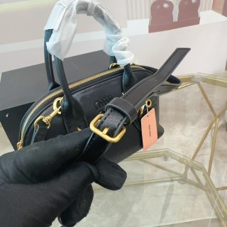 Miu Miu Shell Black Leather Handbag view 8
