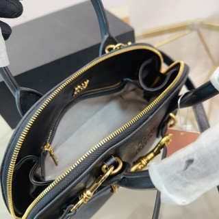 Miu Miu Shell Black Leather Handbag view 9