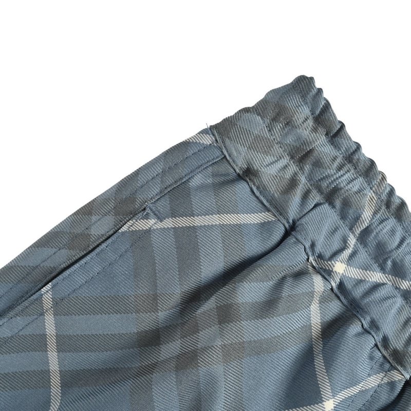 Blue Plaid Casual Shorts view