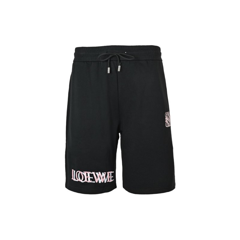 Loewe Black Drawstring Shorts with Logo view