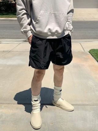 Essentials Black Shorts view 2