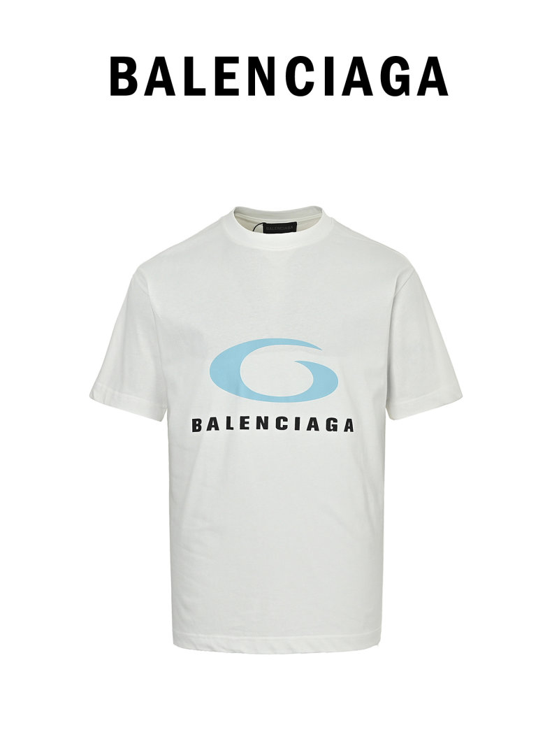 Balenciaga Wave Logo White T-Shirt view