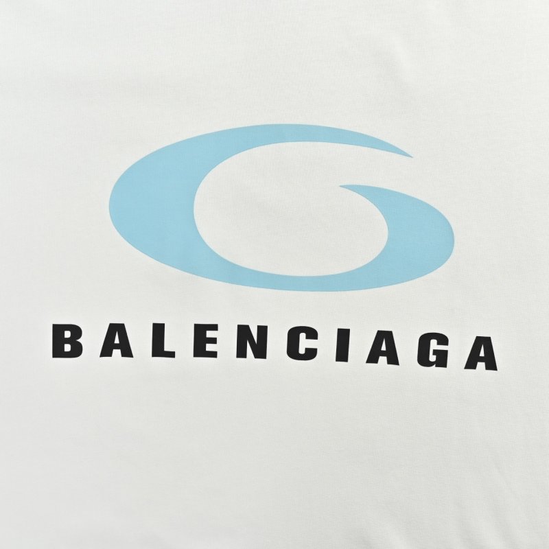 Balenciaga Wave Logo White T-Shirt view