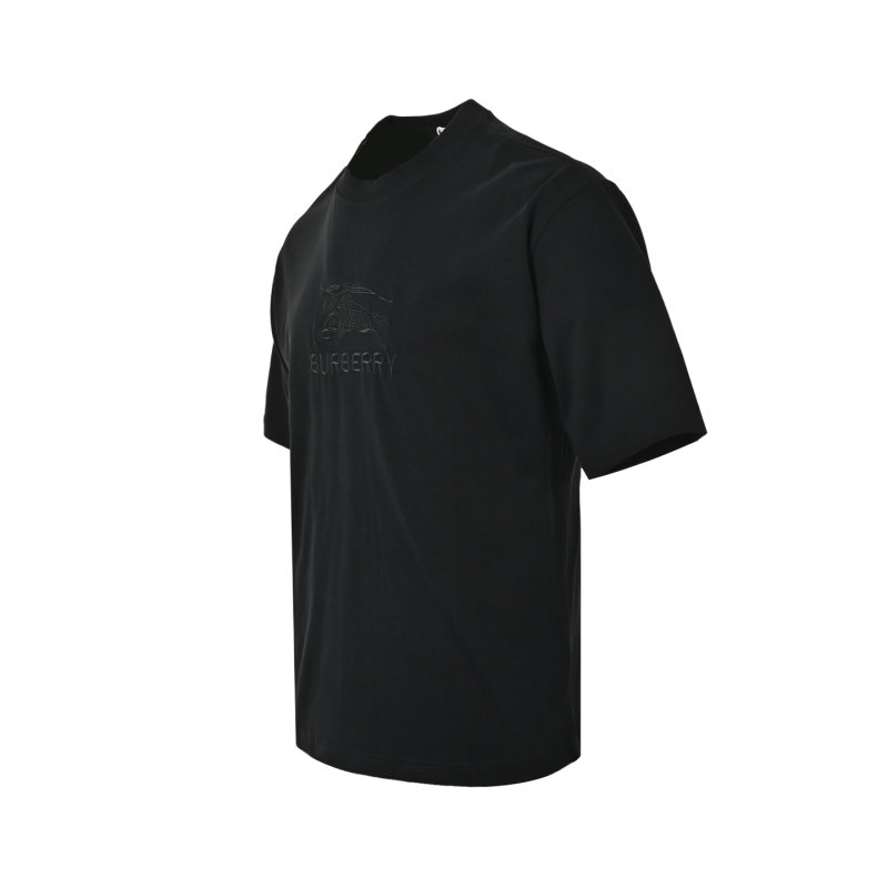 Burberry Black Embroidered Logo T-Shirt view