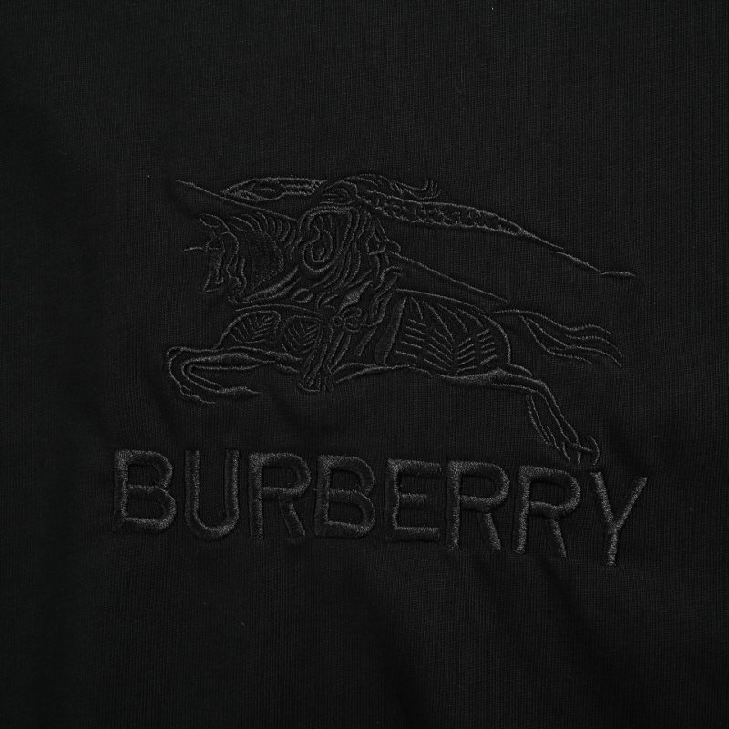 Burberry Black Embroidered Logo T-Shirt view