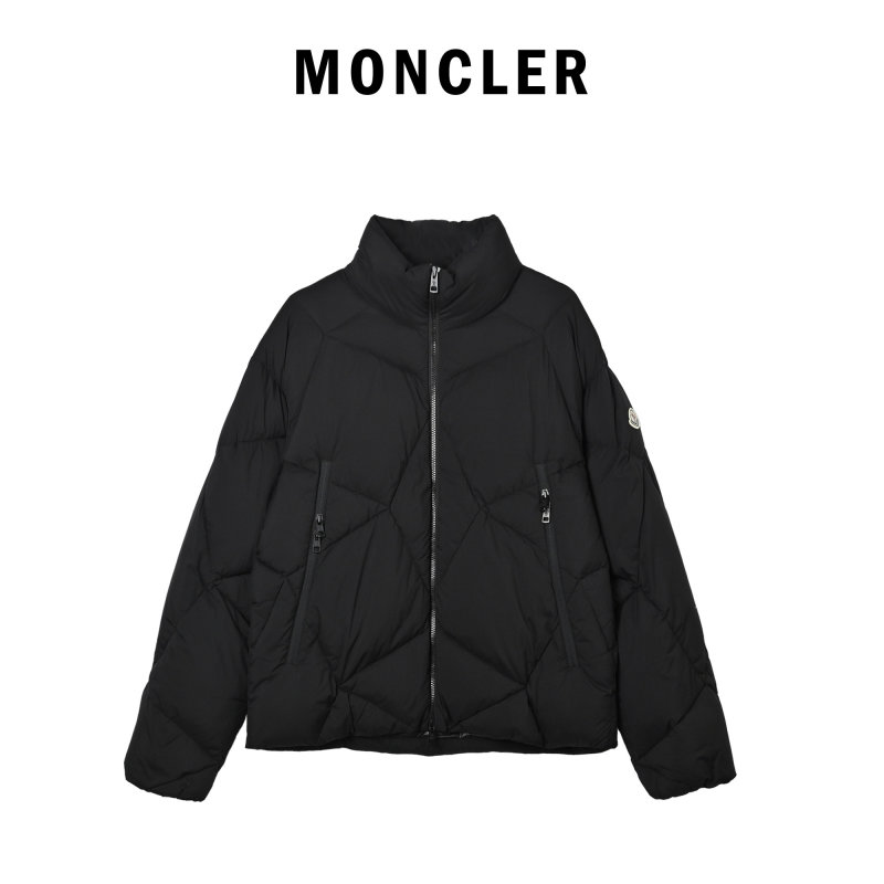 Black Quilted Puffer Down Jacket view