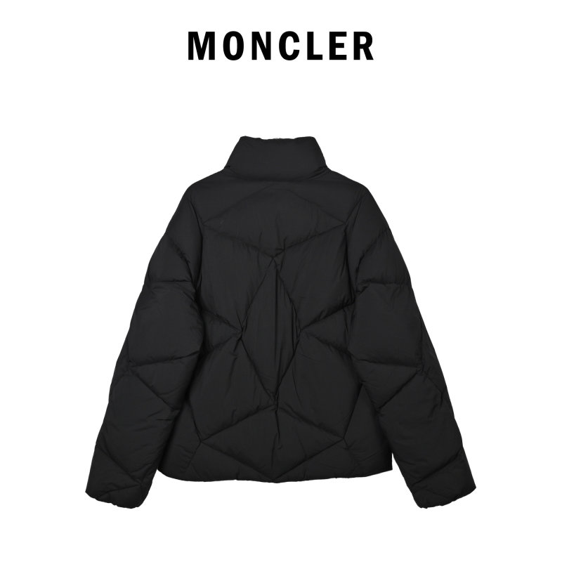 Black Quilted Puffer Down Jacket view