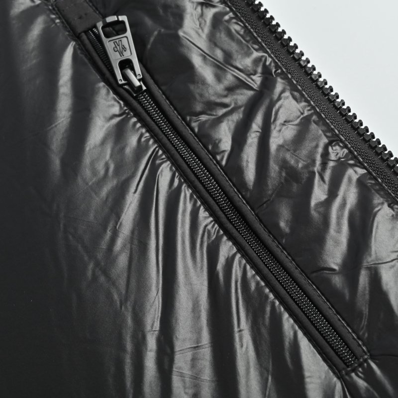 Black Quilted Puffer Down Jacket view