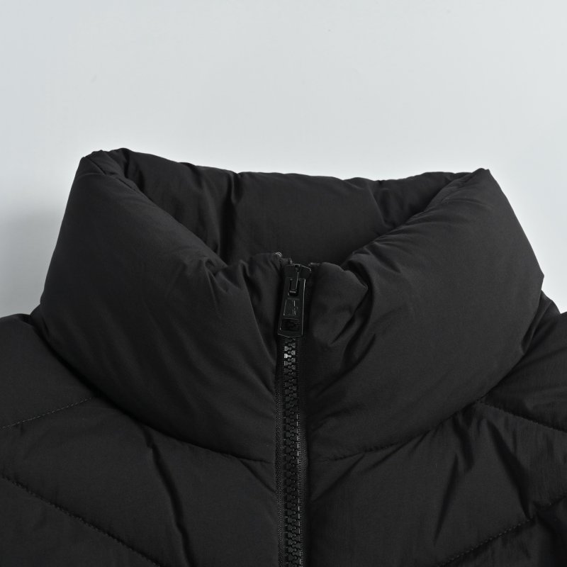 Black Quilted Puffer Down Jacket view