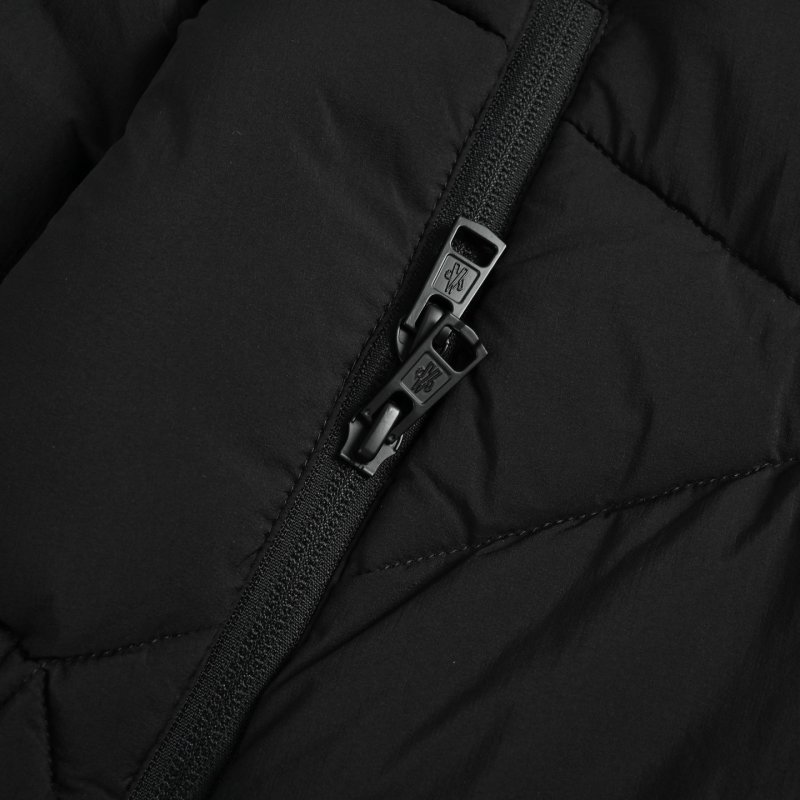 Black Quilted Puffer Down Jacket view