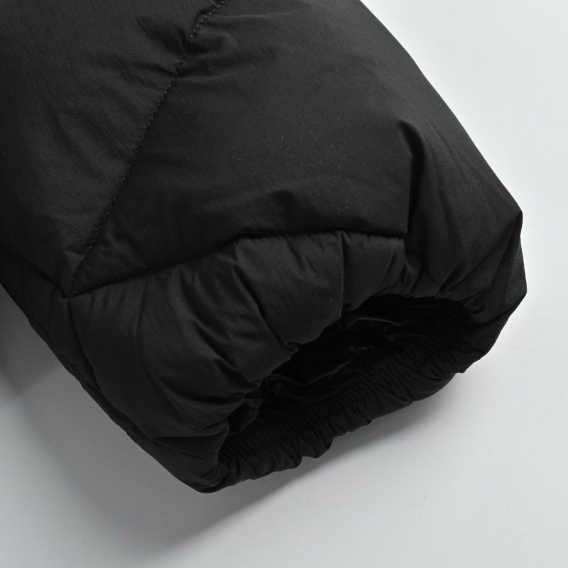 Black Quilted Puffer Down Jacket view