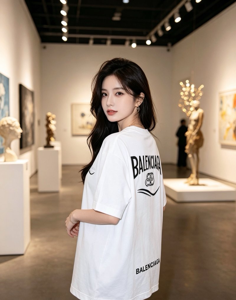 Balenciaga White Logo Short-Sleeve T-Shirt