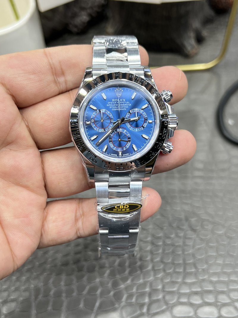 Rolex Daytona 40mm Chronograph Blue Dial Steel Watch