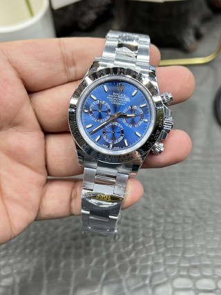 Rolex Daytona 40mm Chronograph Blue Dial Steel Watch view 3
