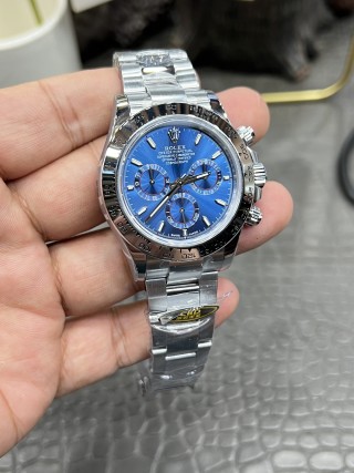 Rolex Daytona 40mm Chronograph Blue Dial Steel Watch view 4