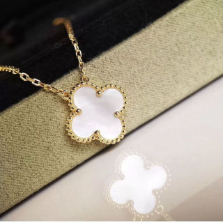 Van Cleef & Arpels Vintage Alhambra Four-Leaf Clover Gold Necklace view 2
