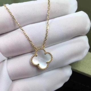 Van Cleef & Arpels Vintage Alhambra Four-Leaf Clover Gold Necklace view 5
